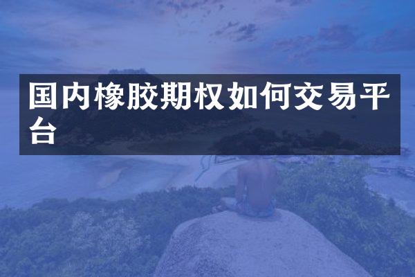 国内橡胶期权如何交易平台