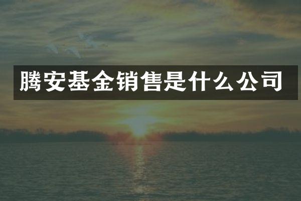 腾安基金销售是什么公司