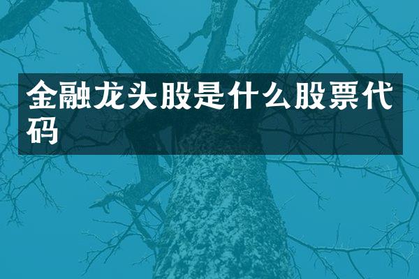 金融龙头股是什么股票代码