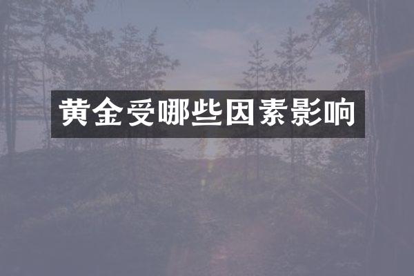黄金受哪些因素影响