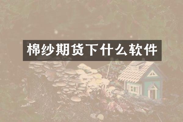 棉纱期货下什么软件