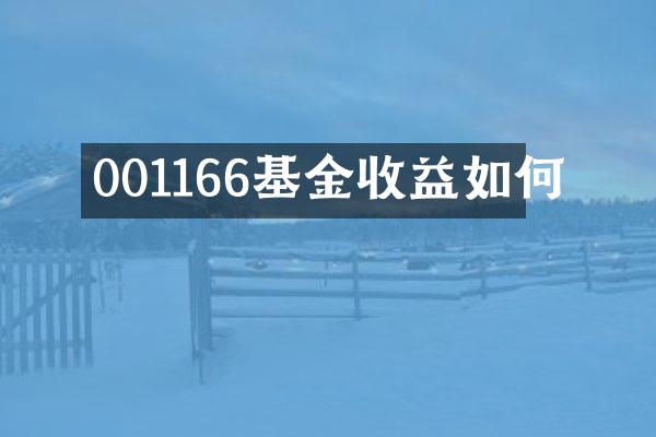 001166基金收益如何