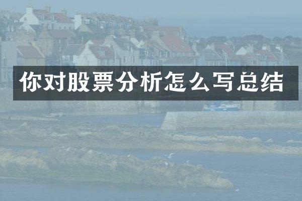 你对股票分析怎么写总结