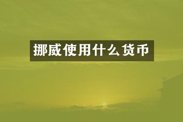 挪威使用什么货币
