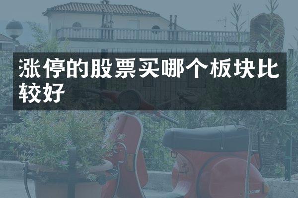 涨停的股票买哪个板块比较好