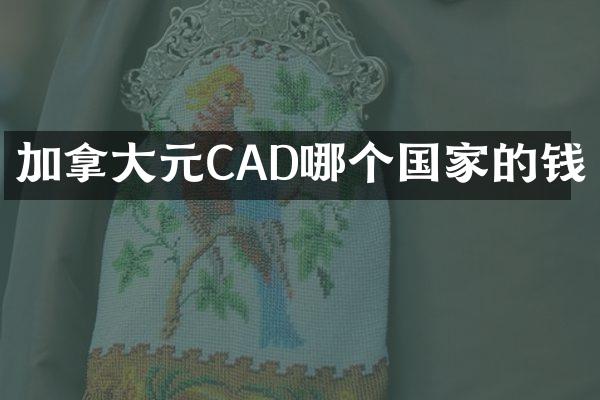 加拿大元CAD哪个国家的钱