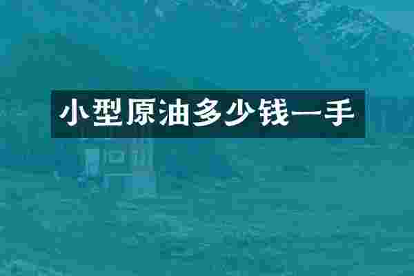 小型原油多少钱一手