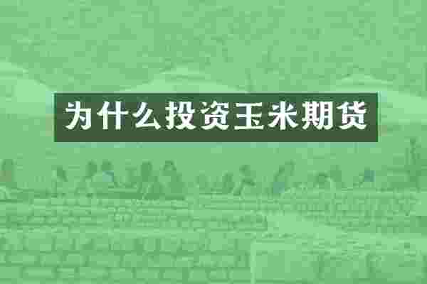 为什么投资玉米期货