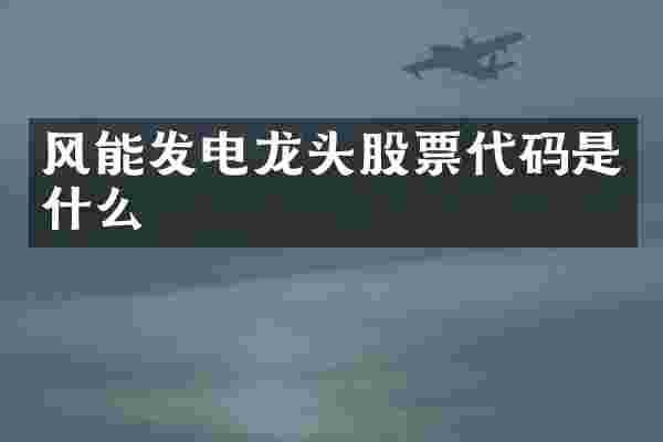 风能发电龙头股票代码是什么