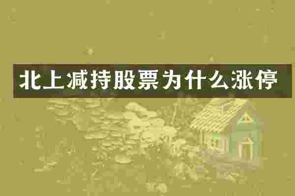 北上减持股票为什么涨停