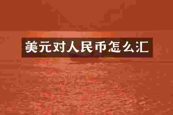 美元对人民币怎么汇