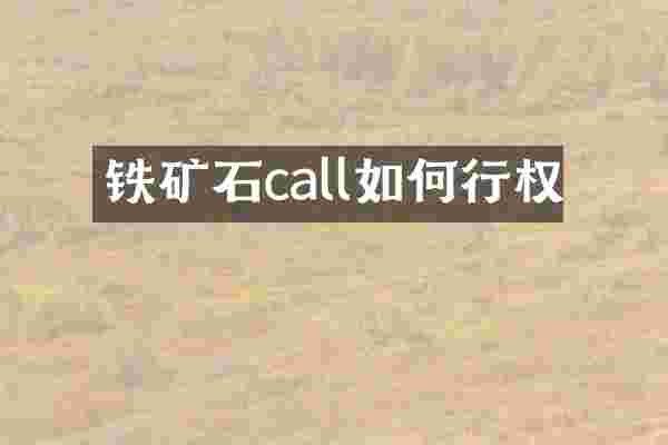 铁矿石call如何行权
