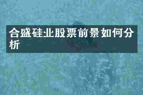 合盛硅业股票前景如何分析