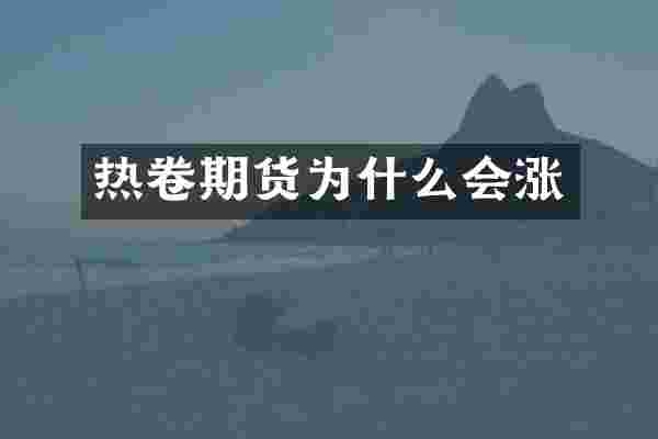 热卷期货为什么会涨