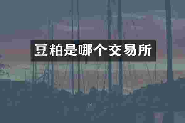 豆粕是哪个交易所