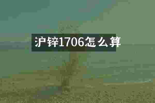 沪锌1706怎么算