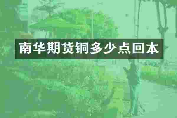 南华期货铜多少点回本