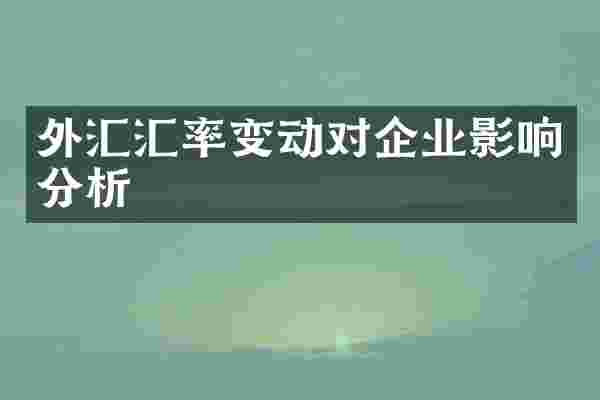 外汇汇率变动对企业影响分析