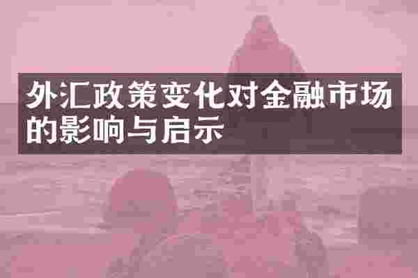 外汇政策变化对金融市场的影响与启示