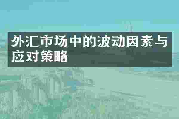外汇市场中的波动因素与应对策略