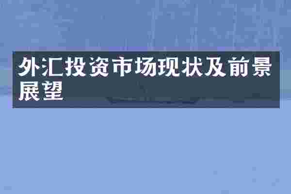 外汇投资市场现状及前景展望