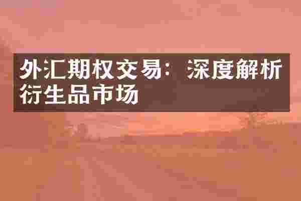 外汇期权交易：深度解析衍生品市场