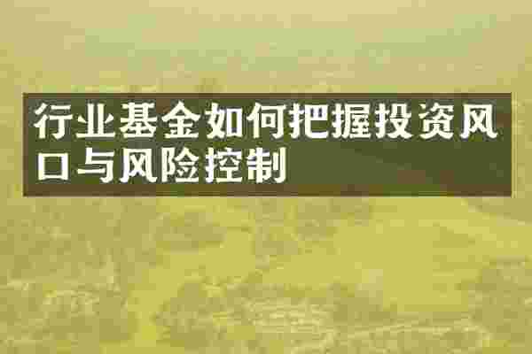 行业基金如何把握投资风口与风险控制