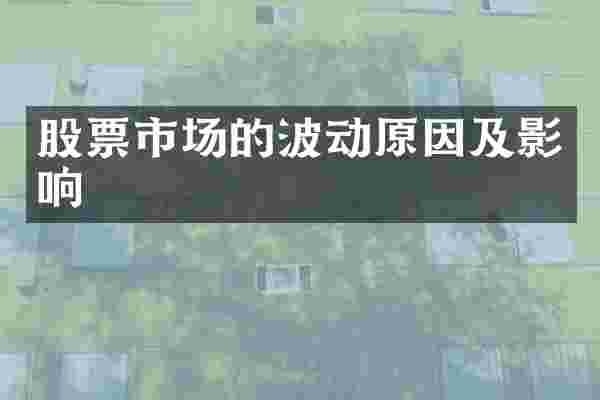 股票市场的波动原因及影响