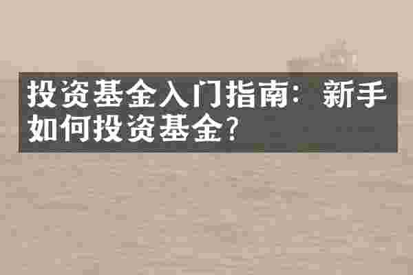 投资基金入门指南：新手如何投资基金？
