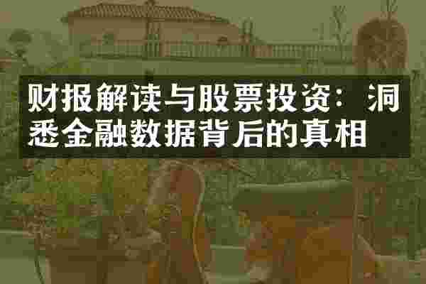财报解读与股票投资：洞悉金融数据背后的真相