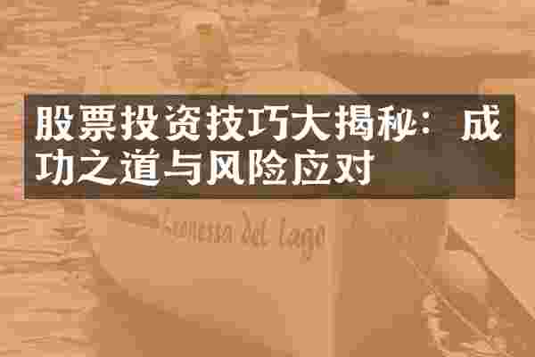 股票投资技巧大揭秘：成功之道与风险应对