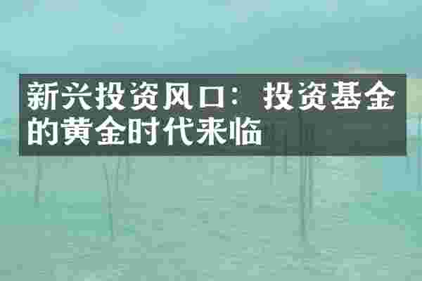 新兴投资风口：投资基金的黄金时代来临