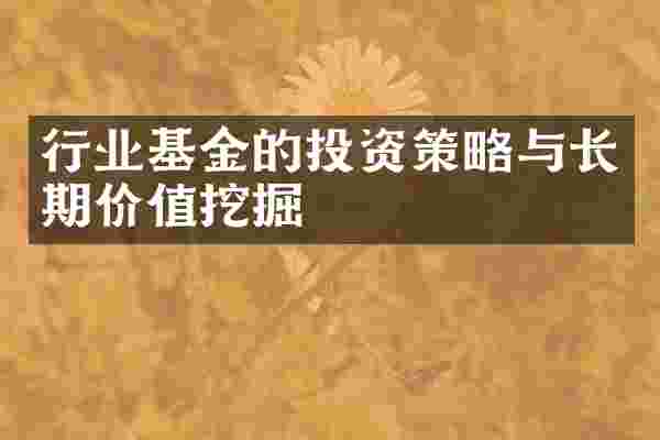 行业基金的投资策略与长期价值挖掘
