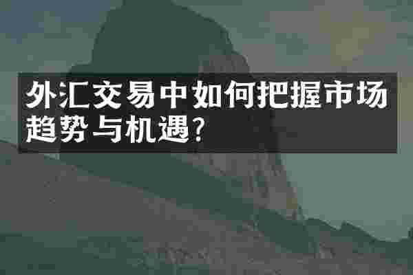 外汇交易中如何把握市场趋势与机遇？