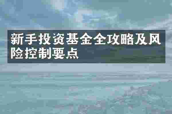 新手投资基金全攻略及风险控制要点