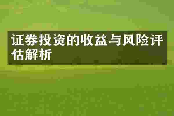 证券投资的收益与风险评估解析