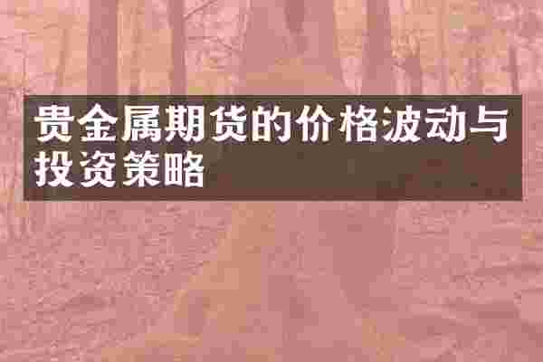 贵金属期货的价格波动与投资策略