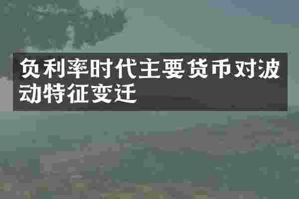 负利率时代主要货币对波动特征变迁