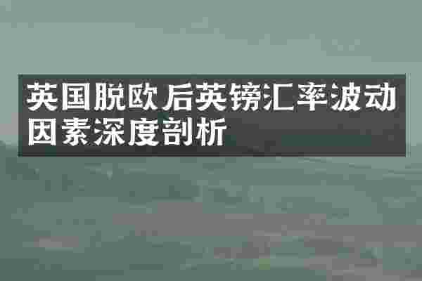 英国脱欧后英镑汇率波动因素深度剖析