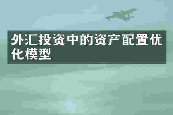 外汇投资中的资产配置优化模型