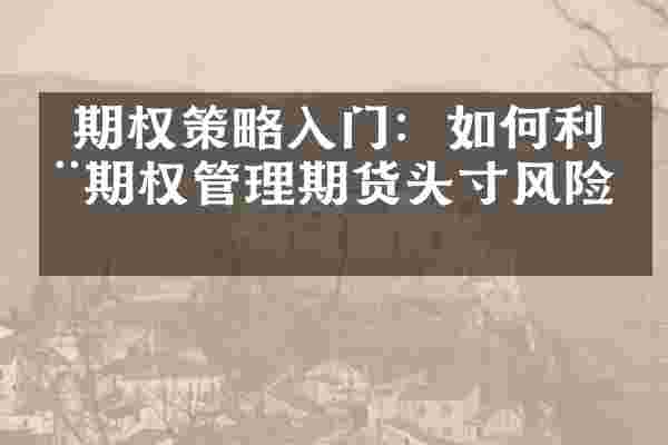  期权策略入门：如何利用期权管理期货头寸风险？