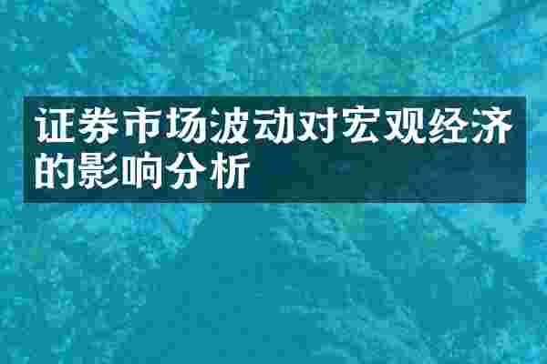 证券市场波动对宏观经济的影响分析