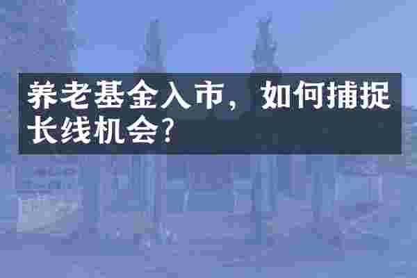 养老基金入市，如何捕捉长线机会？