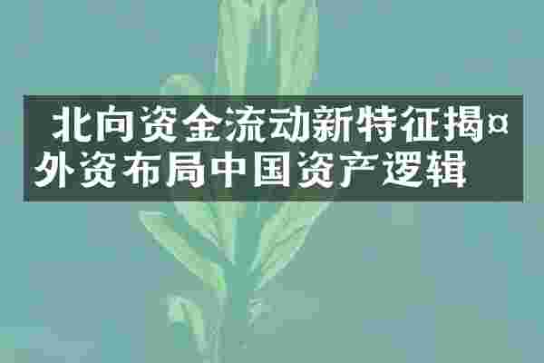  北向资金流动新特征揭示外资布局中国资产逻辑